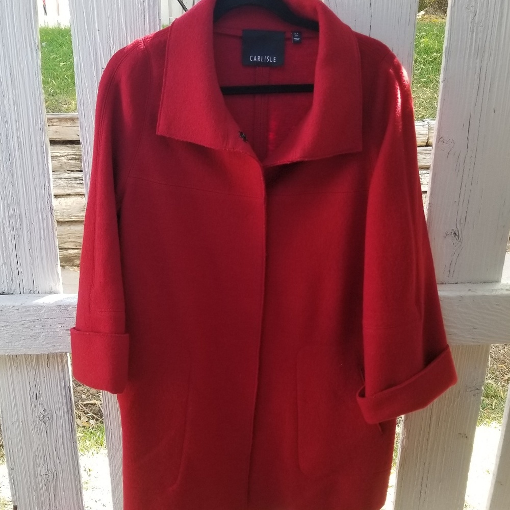 Red Carlisle 100% wool coat